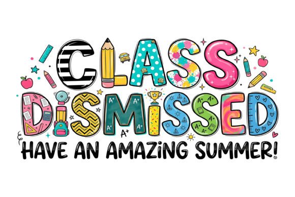 Class Dismissed Summer SVG PNG – A Playful Graphic for Local Business Branding