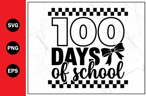 Days School Ribbon Bow Education SVG PNG: T-Shirt Graphics for Back-to-School Season