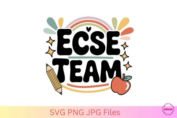 ECSE Team SVG – Special Education Teacher Design for Crafts & Graphics