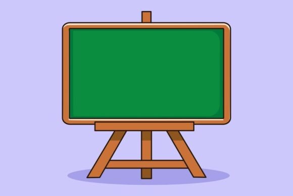 Green Chalkboard Vector Illustration: A Playful, Educational Graphic for Bloggers & Publishers