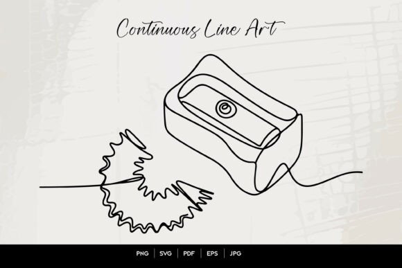 Pencil Sharpener Line Art for Crafts & Graphics