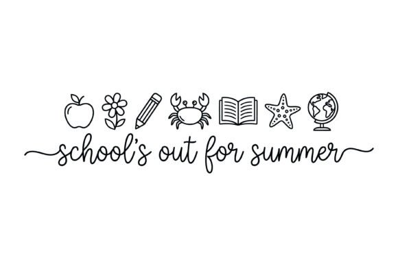 Schools Out Summer SVG: A Vibrant Graphic Design Asset for T-Shirt Designs & Blog Visuals