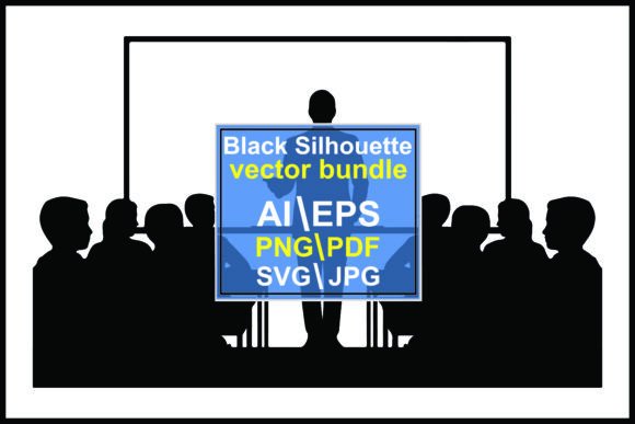 Silhouette Teacher Lecturing Students at Graphics
