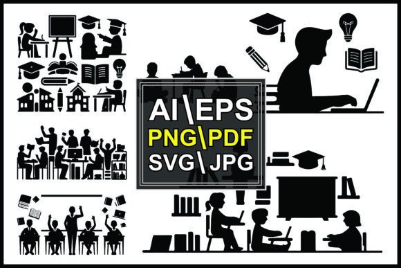 Silhouettes Education Students Teachers Graphics Review