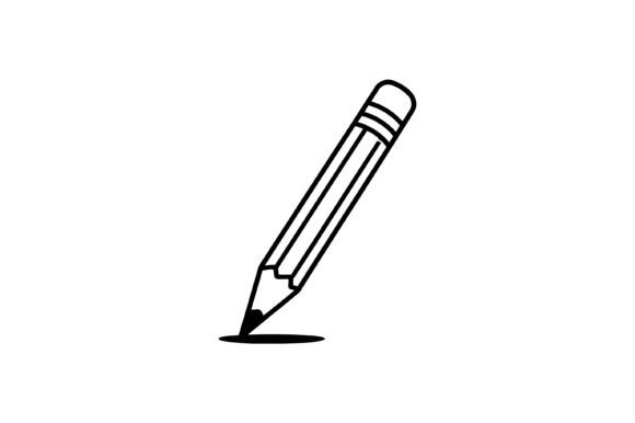 Simple Writing Pencil Icon Vector for Crafts & Graphics Sellers