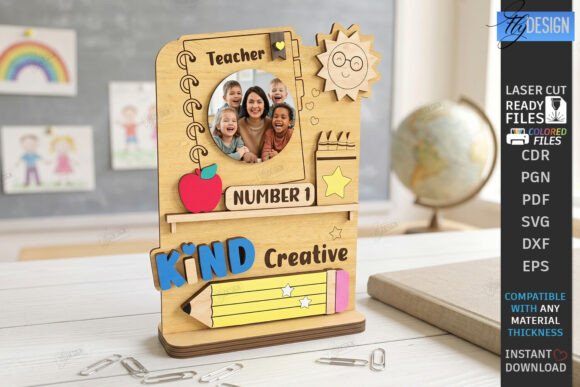 Teacher Appreciation Gift Laser Cut Art for Elegant Educational Branding