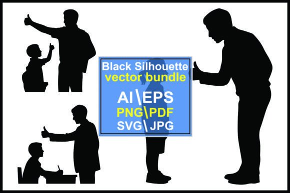 Visual Review: Silhouettes Adults Children Giving Thumb for Blog & Editorial Design